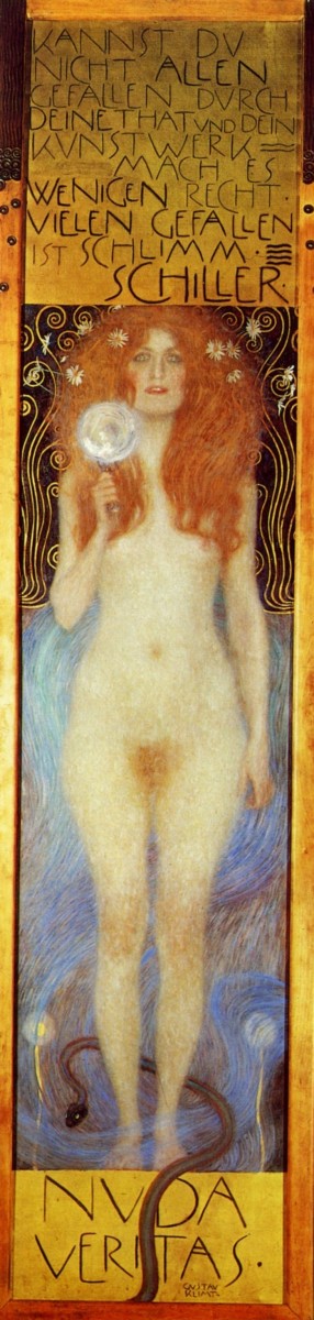 1899 Gustav Klimt, Nuda Veritas.jpg